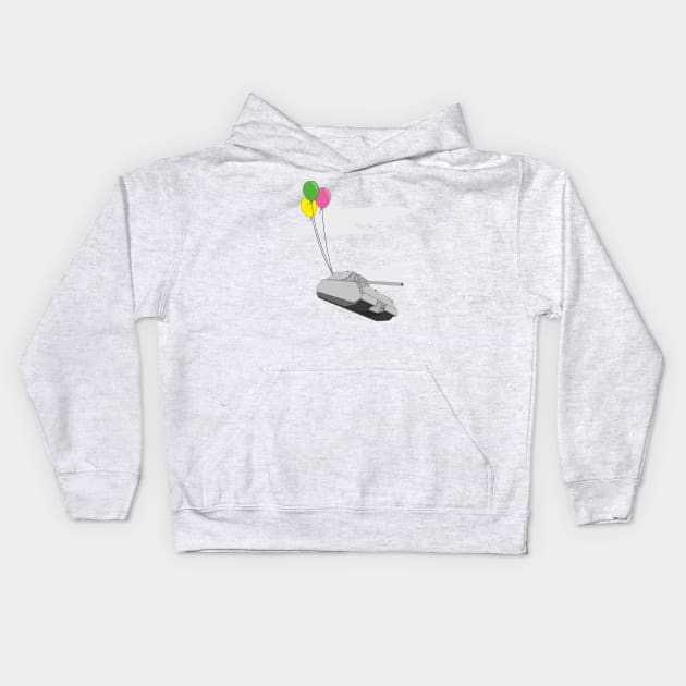 MAUS flew into the sky on balloons Kids Hoodie by FAawRay